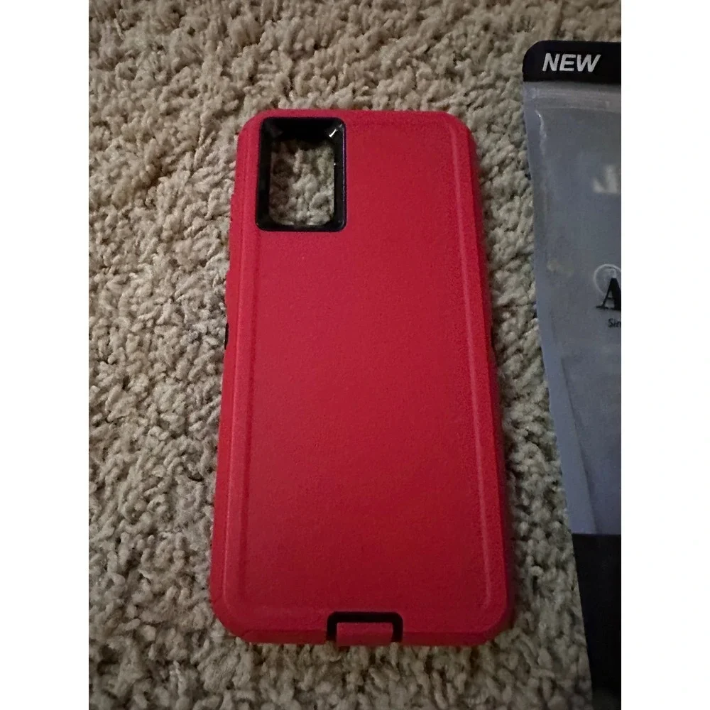 Heavy Duty Shockproof Phone Case‎ Cover for Galaxy S20+ Plus 5G Red